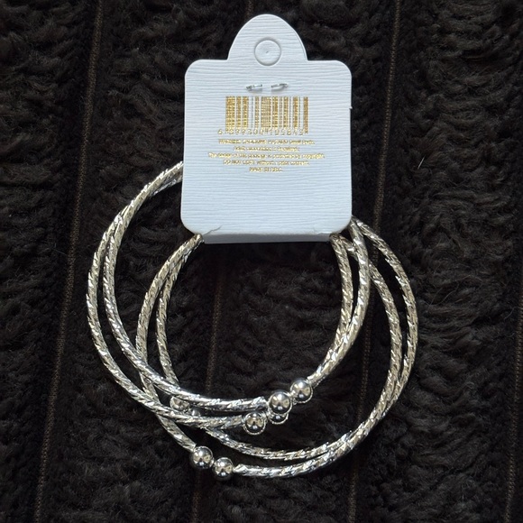 Silver Bangle Set - Picture 2 of 3